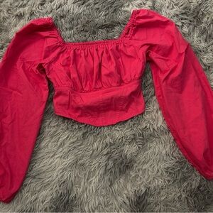 Women's Pink Long Sleeve Top